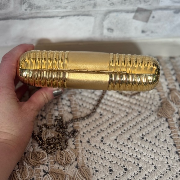 Nordstrom Gold Clutch Elegant Evening Accessory - Picture 5 of 12